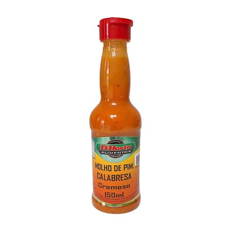 Molho de Pimenta Calabresa Cremoso D'Horta - 150ml (PET)
