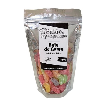 Bala de Goma Minhoca Ácida (Stand Up) 150g