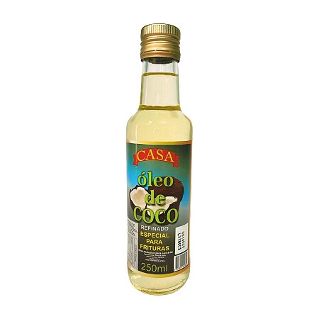 Óleo de Coco Para Frituras Casa - 250ml (Vidro)