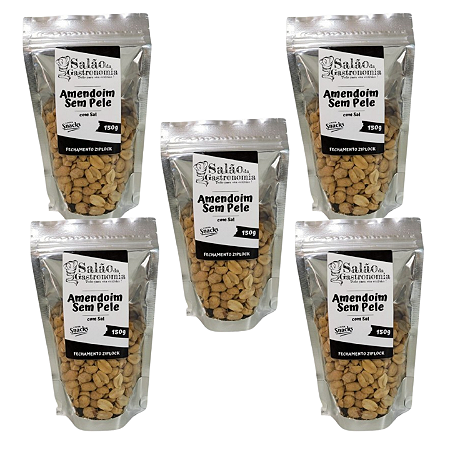Amendoim sem Pele com Sal (Stand Up) 150g X 5