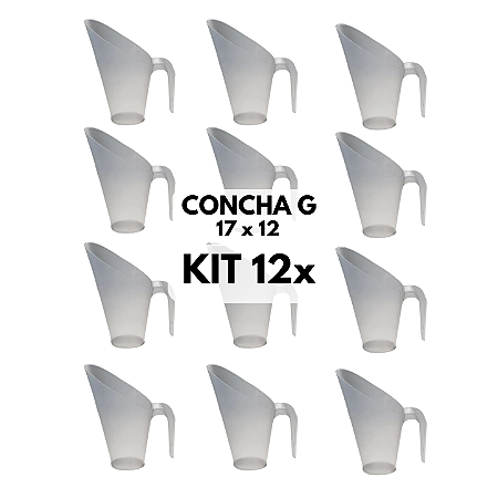 KIT Concha Plástica Medidora – 600ml (Tamanho G) X 12