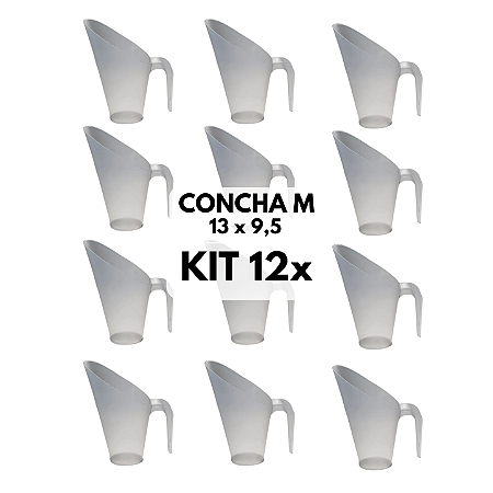KIT Concha Plástica Medidora – 300ml (Tamanho M) X 12
