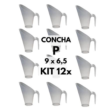 KIT 12x Concha Plástica Medidora P 100ml