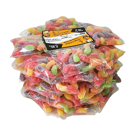 Bala de Goma Minhoca Ácida - 70g ESPETO c/ 40 Unidades