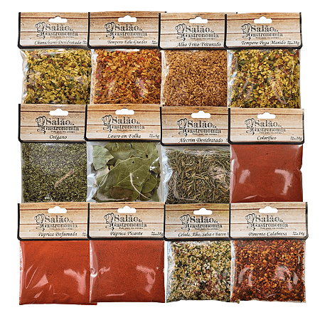 Kit Temperos e Condimentos Cozinha Completa 12Unid