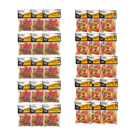 Kit Guloseimas: Bala de Goma Sino 70g X 15 + Bala de Goma Minhoca Ácida 70g X 15