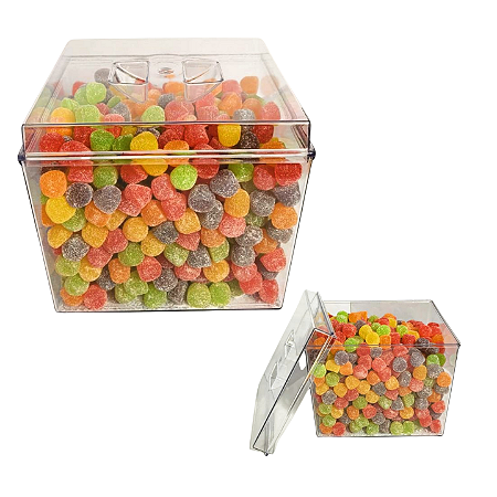 Pote Expositor Acrílico Quadrado 3,3 Litros