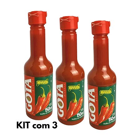 Kit 3x Molho de Pimenta Gota - 150ml (PET)