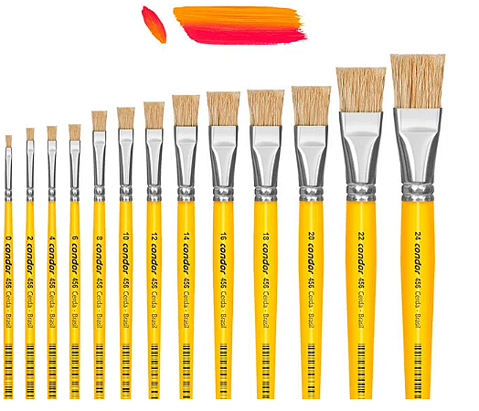 Pincel Artístico Chato Condor - Ref. 456