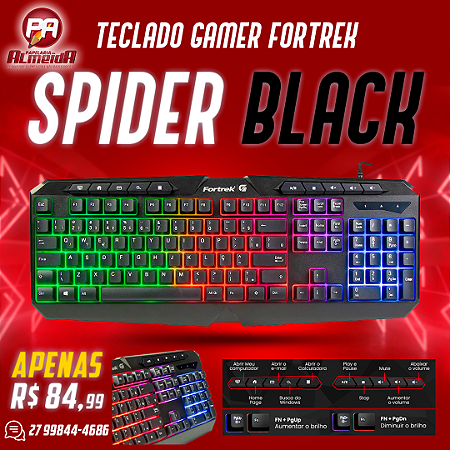 Teclado Gamer Fortrek Spider Black