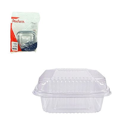 Pote de Doce Quadrado Descartável - 200 ml (10un)