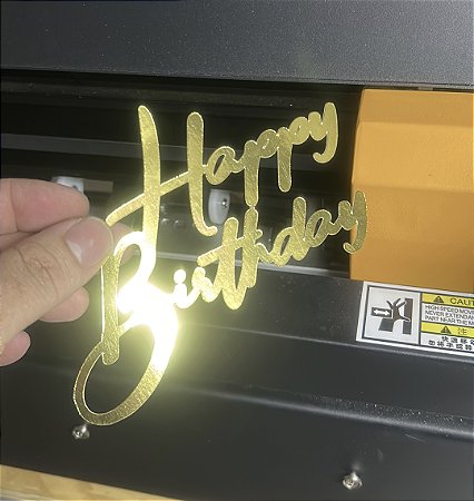 Topo de bolo dourado - nome duplo