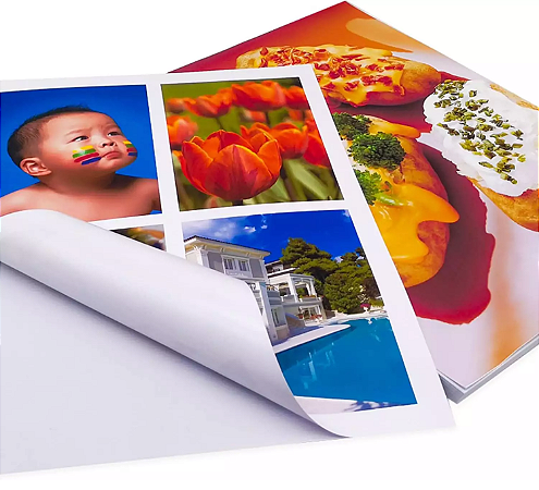 PAPEL ADESIVO 130G - FOLHA A4