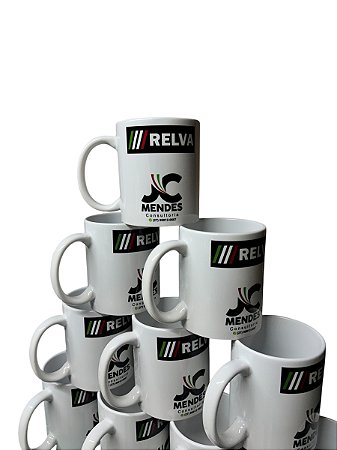 10 canecas personalizadas - Alça branca