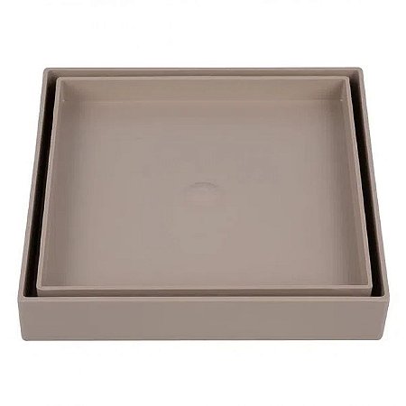 Ralo Oculto Astra 10x10cm Bege