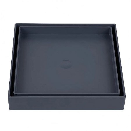 Ralo Oculto Astra 10x10cm Cinza