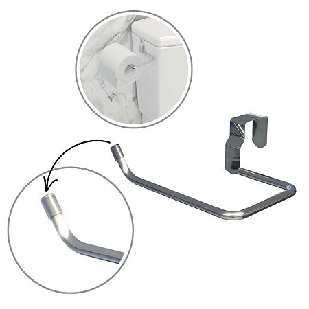 Porta papel higiênico papeleira simples cromada Stolf 1498