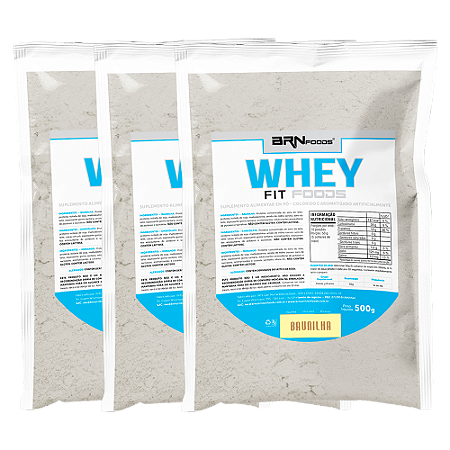 KIT 3x Whey Protein Fit Foods 500g - BRN Foods