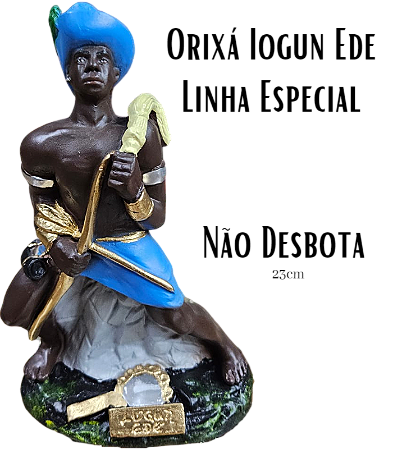 Orixá Iogun Ede Escultura/imagem Em Gesso 23cm