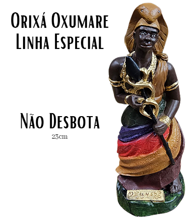 Orixá Oxumare Escultura/imagem Em Gesso 23cm