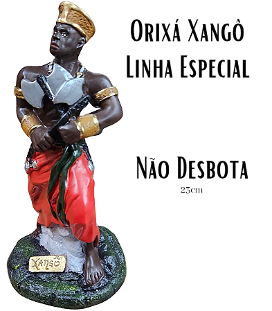 Orixá Xangô Escultura/imagem Em Gesso 23cm
