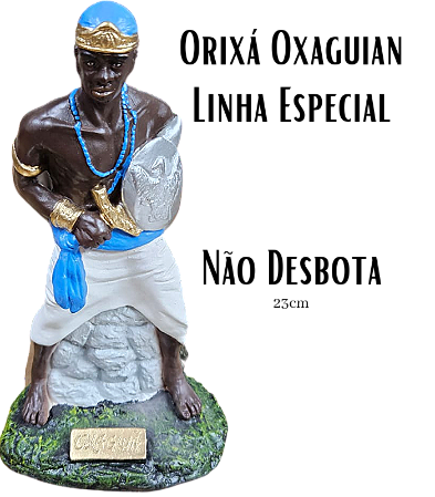 Orixá Oxaguian Escultura/imagem Em Gesso 23cm