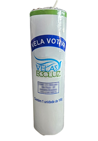 Vela De 7 Dias Votiva Branca 195g Ecoluz/nova Luz - Unidade