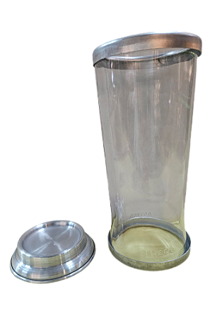 Copo Transparente Base Alumínio Vela 7 Dias - Unidade