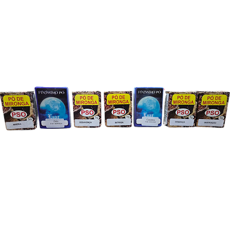 Kit Com 7 Pó De Mironga Para Ritos - Desgraça