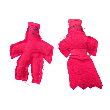 Boneco De Pano - Casal - Branco, Preto Ou Vermelho