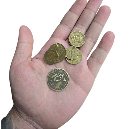 Moeda Antiga Dourada Para Assentamento Iba