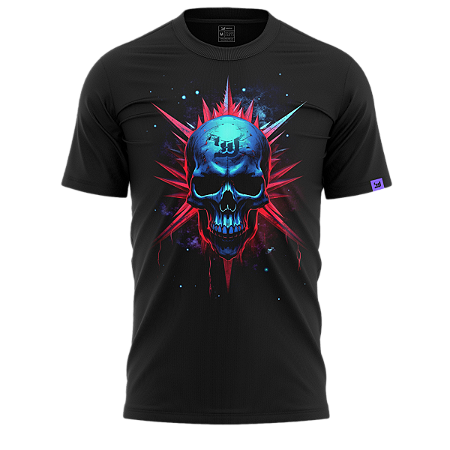 Camiseta Raving Skull Rage One (Cor Preto)