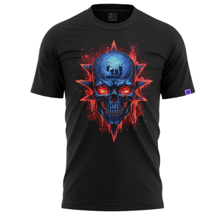Camiseta Raving Skull Rage Two (Cor Preto)