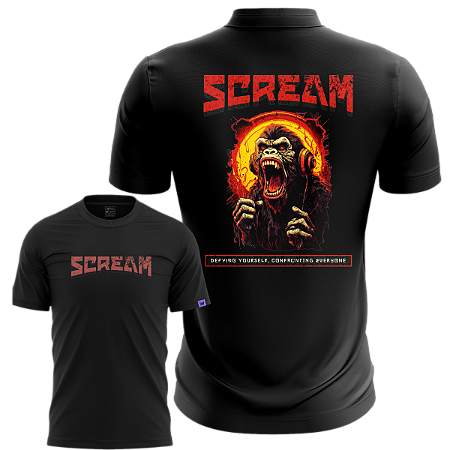 Camiseta Raving Primal Monkey (Cor Preto)