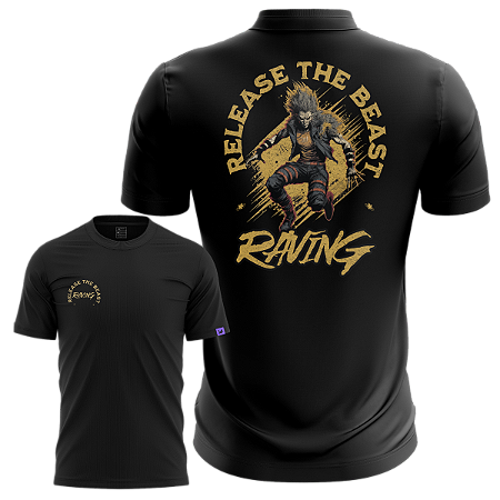 Camiseta Raving Primal Beast (Cor Preto)
