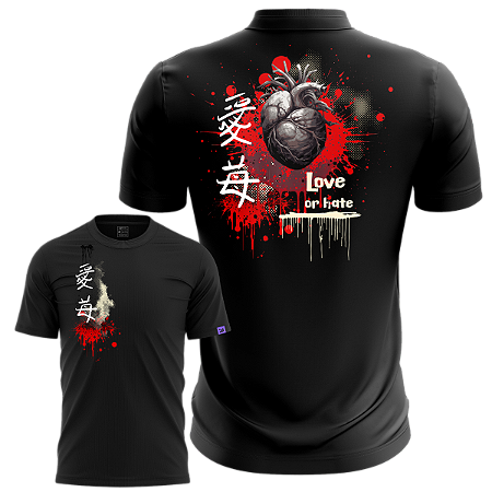 Camiseta Raving Primal Love/Hate (Cor Preto)