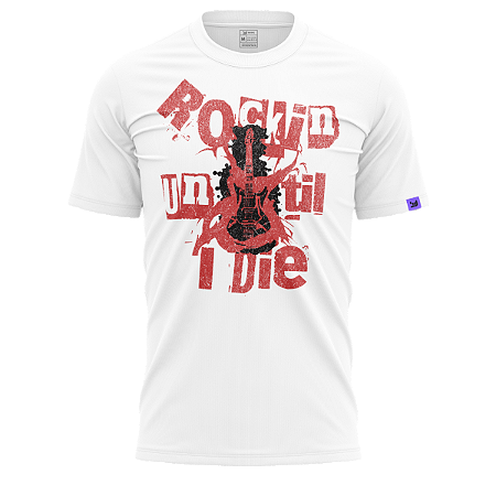 Camiseta Casual Rockin' (Cor Branco)