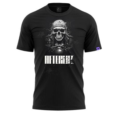Camiseta Raving Skull Afterlife (Cor Preto)