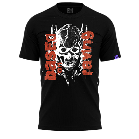 Camiseta Raving Skull Based (preto)