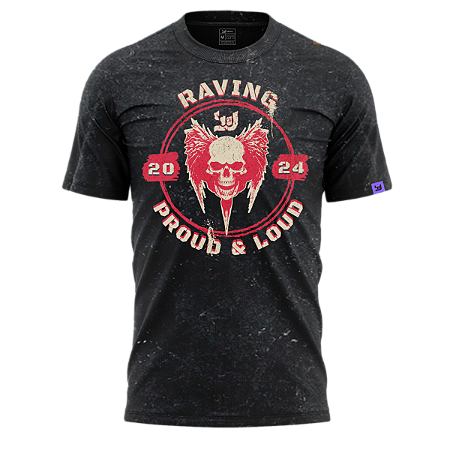 Camiseta Raving Skull Proud (Marmorizado)