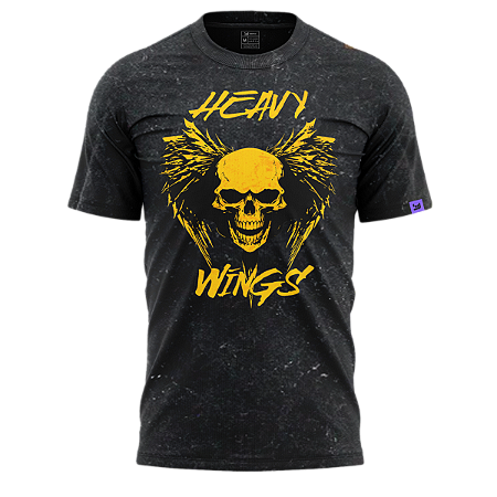 Camiseta Raving Skull Wings (marmorizado)