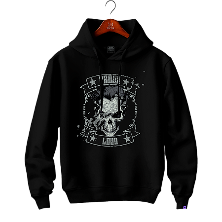 Moletom com capuz e bolsos laterais Raving Skull James