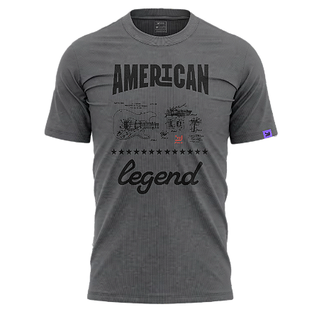 Camiseta Casual Legend (Estonado cinza)