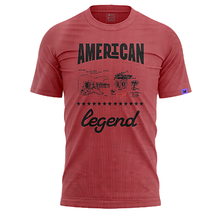 Camiseta Casual Legend (Estonado vermelho)