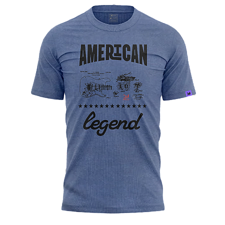 Camiseta Casual Legend (Estonado azul)