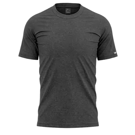 Camiseta Básica Cinza Estonada 100% Algodão Premium
