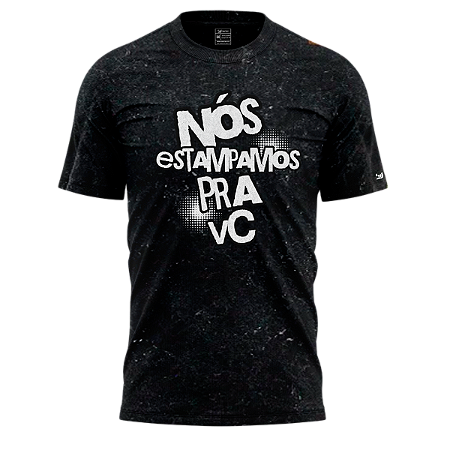 Camiseta Basic Personalizada Estonado Preto