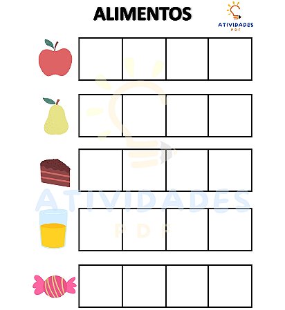 Letras Móveis - Alimentos