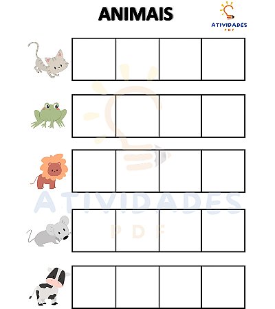 Letras Móveis - Os animais