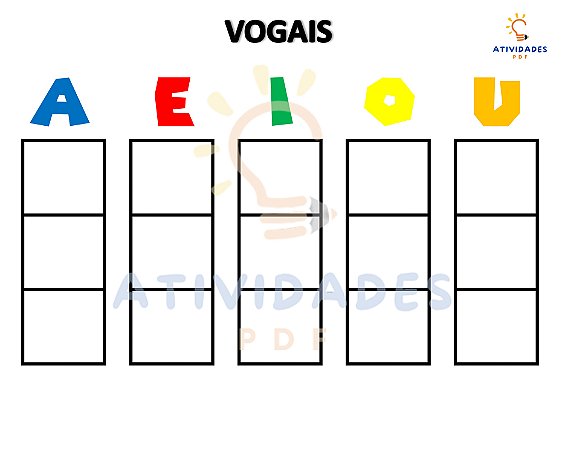 Com que letra começa - Vogais
